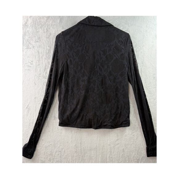 Maeve by Anthropologie – Lydia Floral Burnout Top – Black – Size S - Picture 2 of 7